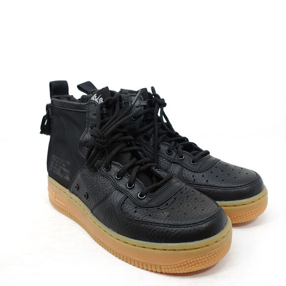 Nike SF Air Force 1 Mid GS Black Gum Brown AJ0424-001 Youth Mens Size 5.5 - Picture 7 of 9